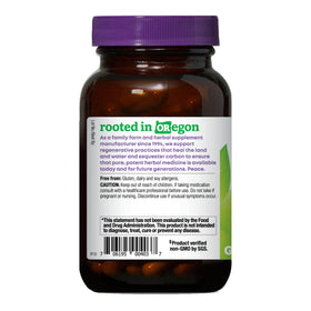 Oregon's Wild Harvest Gymnema capsules vegan sur fond neutre