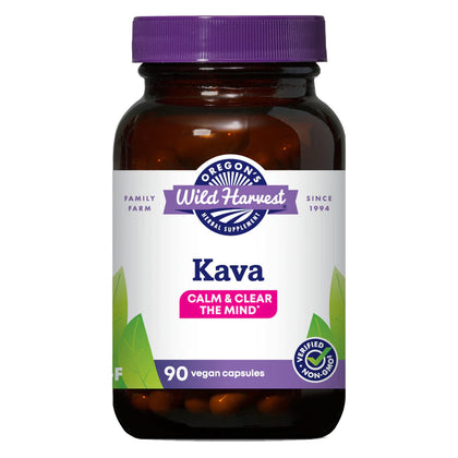 Oregon's Wild Harvest Kava Root Capsules 90 comprimés, vue de face