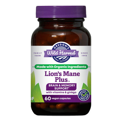Oregon's Wild Harvest Lion's Mane Plus 60 capsules vue de face