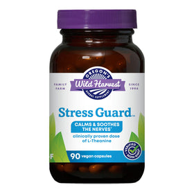 Oregon's Wild Harvest Stress Guard 90 capsules vue de l'avant avec étiquette
