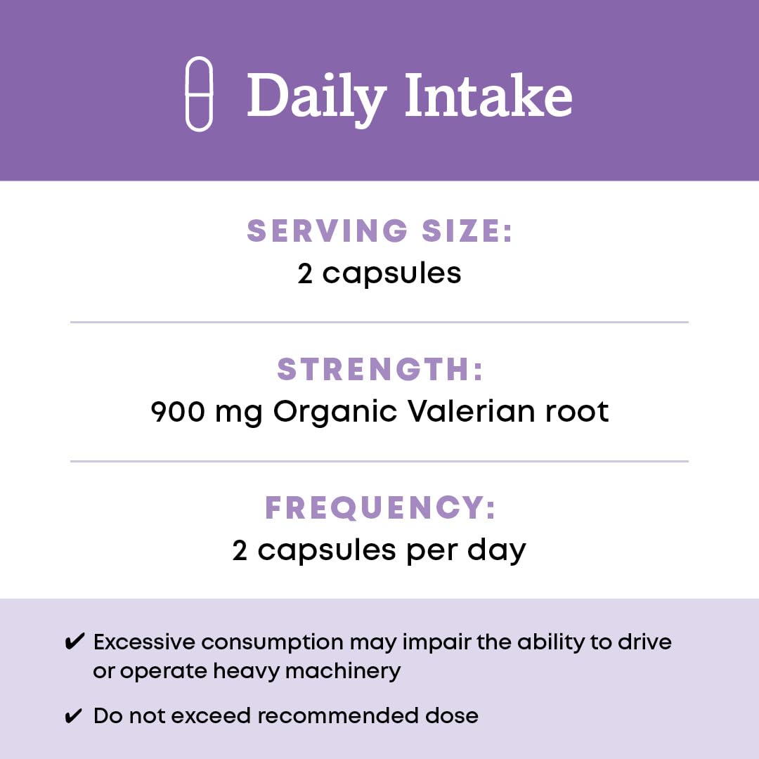Oregon's Wild Harvest Valériane Bio 900 mg à côté d'une tasse de tisane