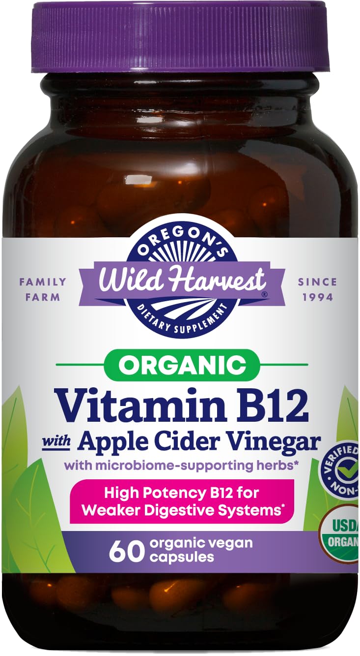 Oregon's Wild Harvest Vitamine B12 60 capsules végétales bio