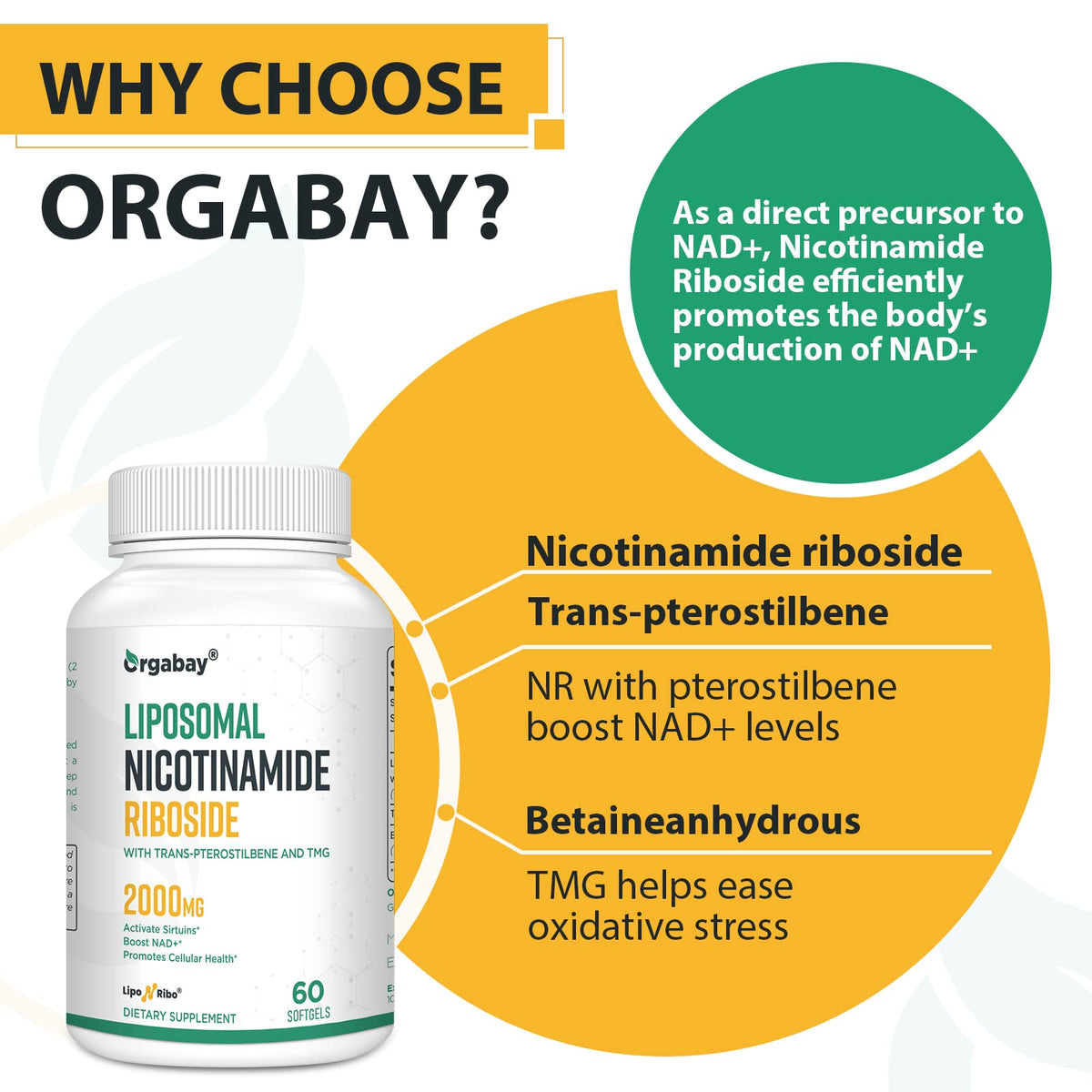 Orgabay Nicotinamide Riboside 2000 MG emballage