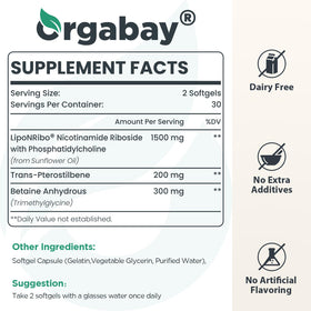Orgabay Nicotinamide Riboside 2000 MG gélules arrière