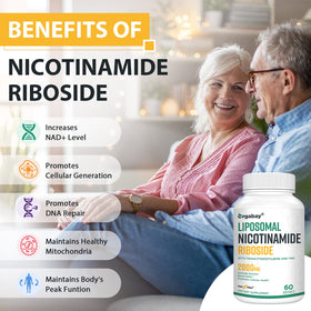 Orgabay Nicotinamide Riboside 2000 MG gélules sur fond blanc