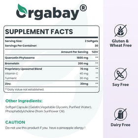 Orgabay Quercétine 1600 mg softgels côté