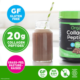 Orgain Poudre de Collagène Hydrolysé Chocolat 624g avec cuillère
