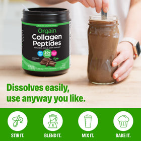 Orgain Poudre de Collagène Hydrolysé Chocolat 624g en préparation de gâteau