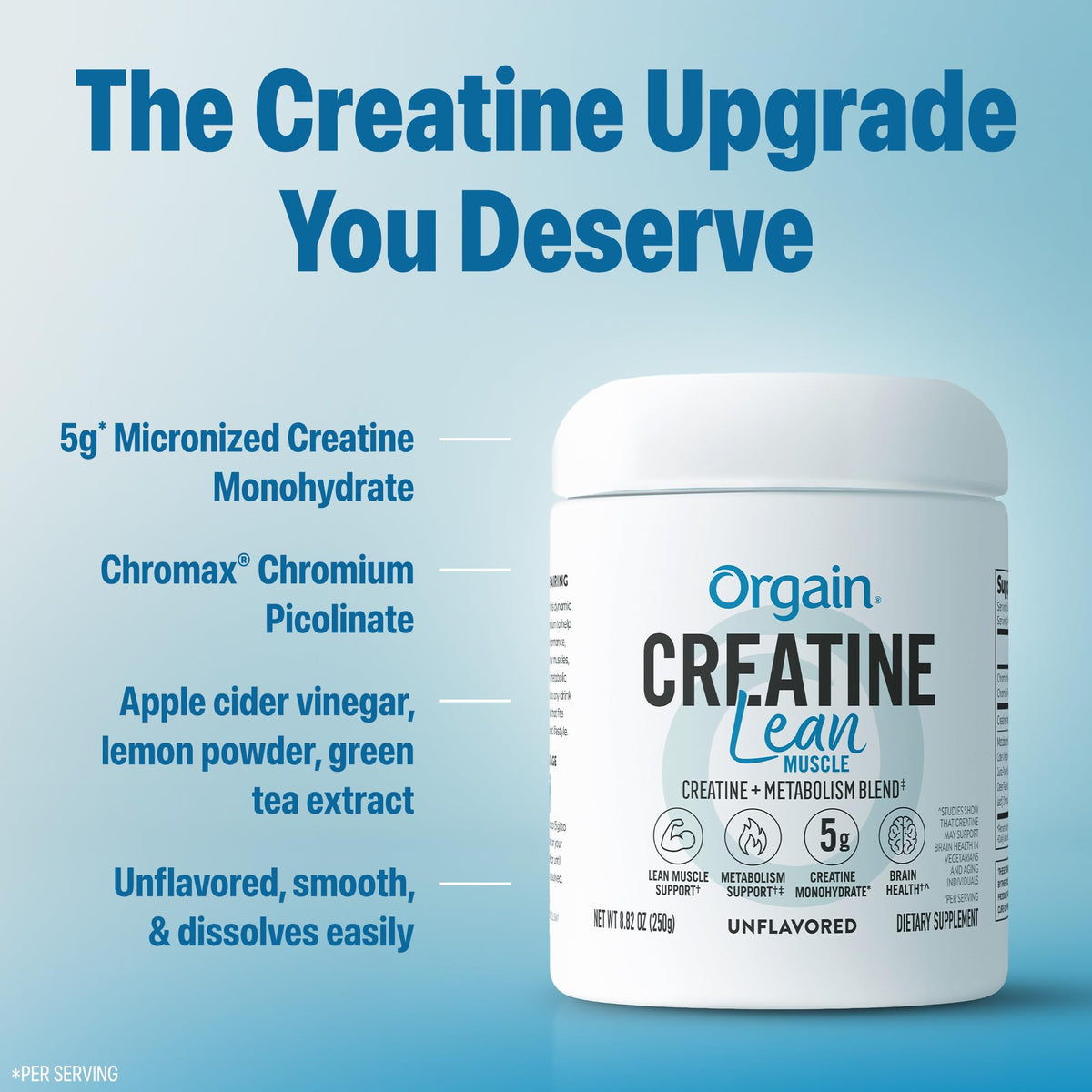 Orgain Poudre de Créatine Monohydrate 320g ajoutée à un café
