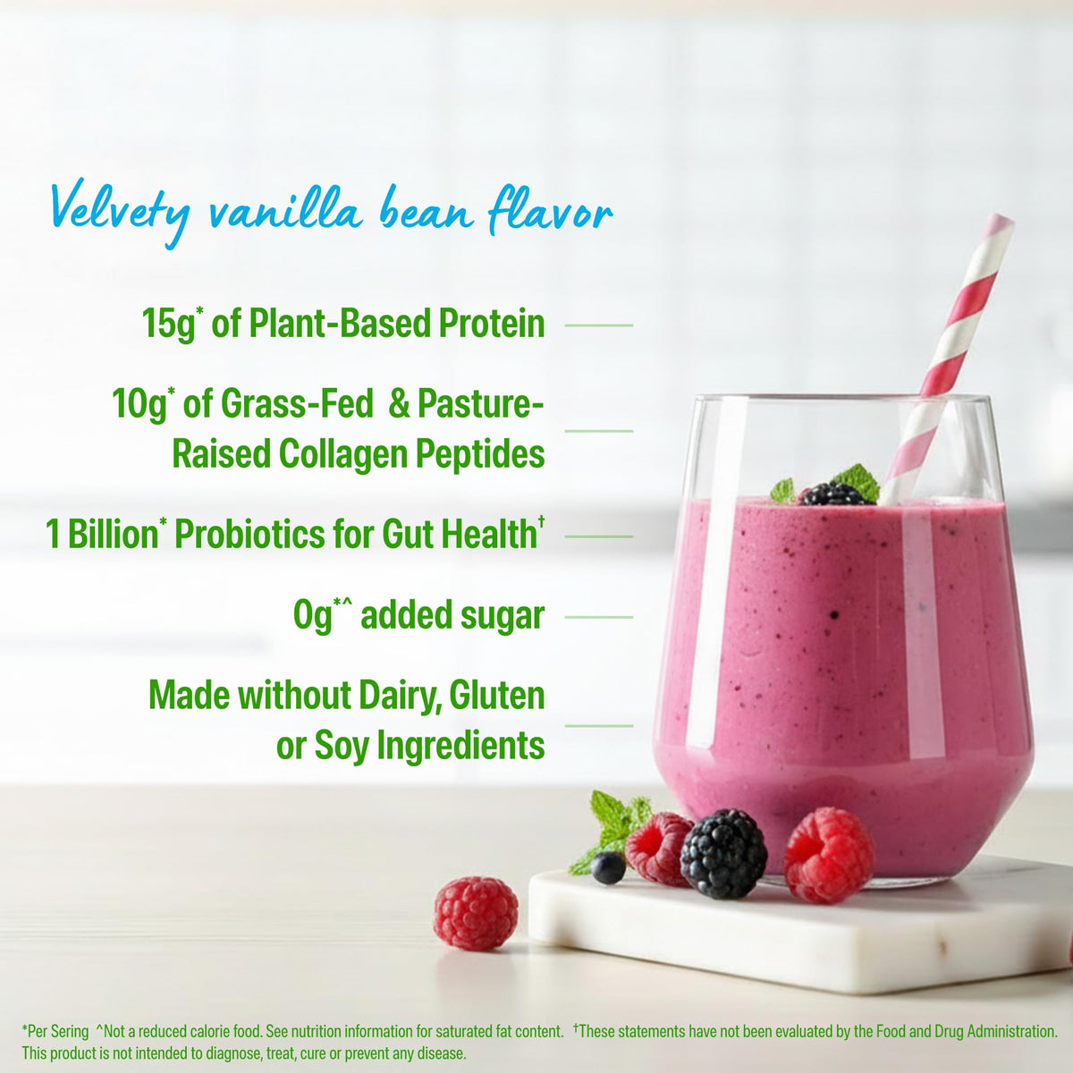 Orgain Poudre de Protéine Vanille 830g dans un smoothie
