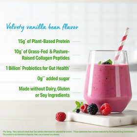 Orgain Poudre de Protéine Vanille 830g dans un smoothie