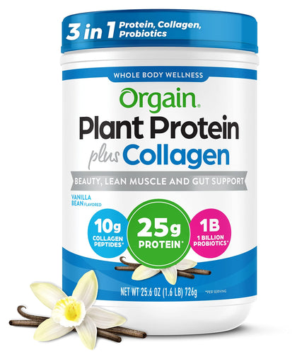 Orgain Poudre de Protéine Vanille 830g vue de face