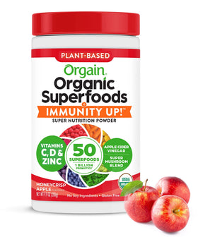 Orgain Poudre de Superfoods daily wellness Up 358g au goût Pomme Honeycrisp vue de face