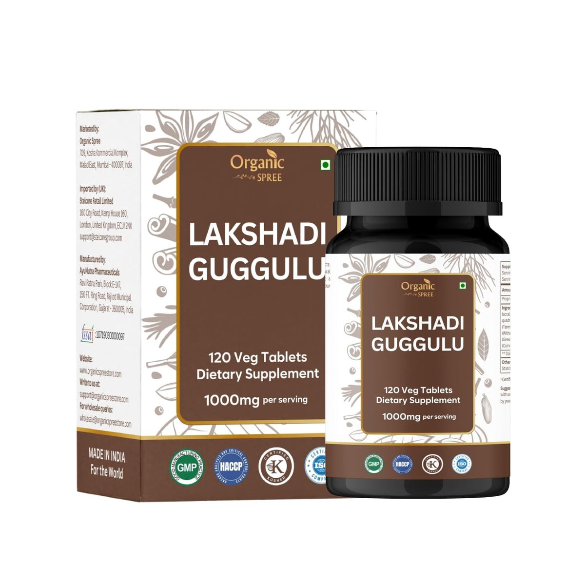 ORGANIC SPREE Lakshadi Guggulu 120 comprimés vue de face