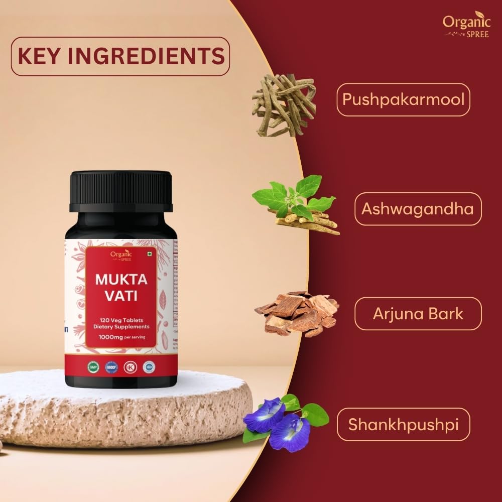 ORGANIC SPREE Mukta Vati comprimés avec flacon ouvert