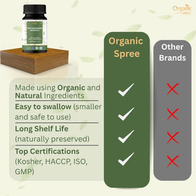 ORGANIC SPREE Trayodashang Guggulu comprimés dans les mains