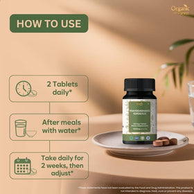 ORGANIC SPREE Trayodashang Guggulu comprimés et une tasse de thé