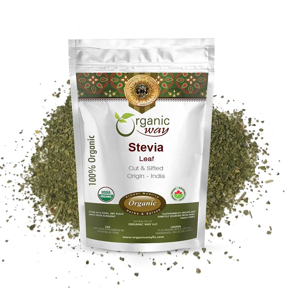 Organic Way Feuilles de Stévia Cuites & Tamises 499g emballage avant