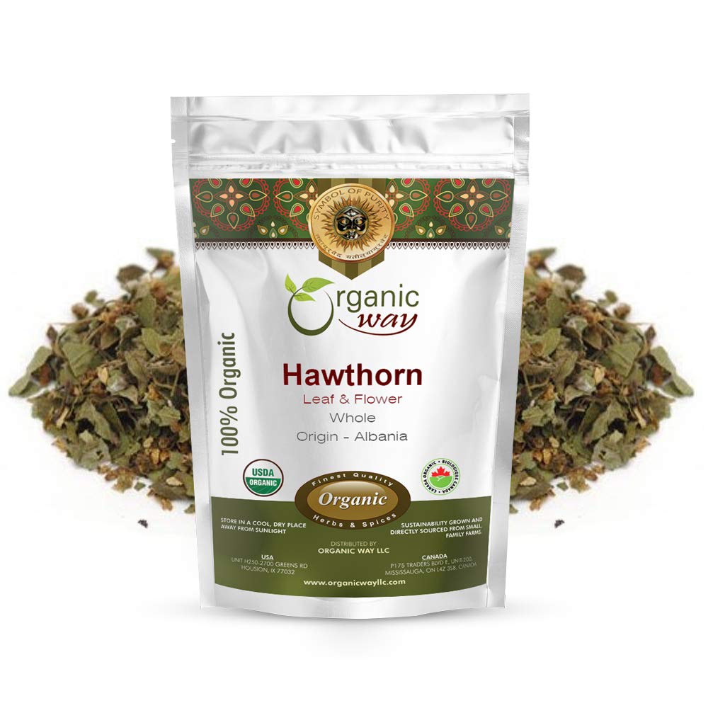 Organic Way Feuilles et Fleurs d'Aubépine entières 499g vue de face