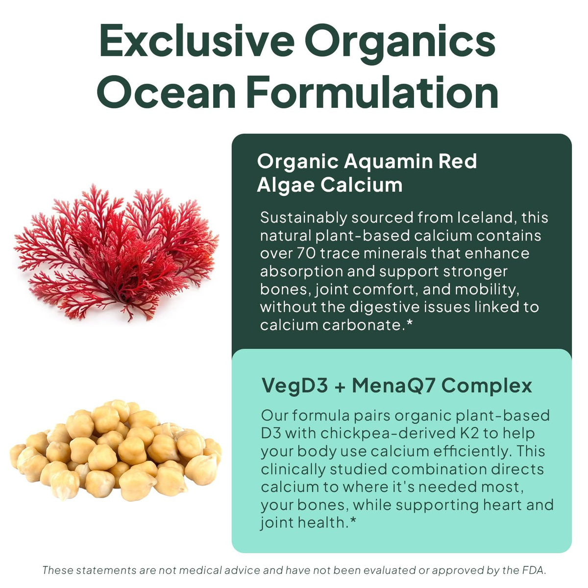 Organics Ocean Better Calcium avec des algues rouges