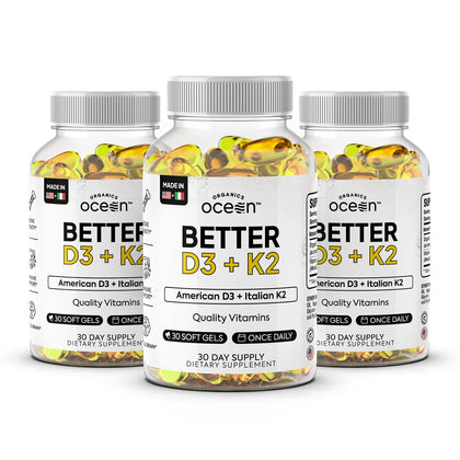 Organics Ocean Better D3 + K2 boîte de 90 gélules