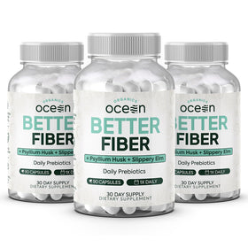 Organics Ocean Better Fiber trois flacons de complément alimentaire en capsules