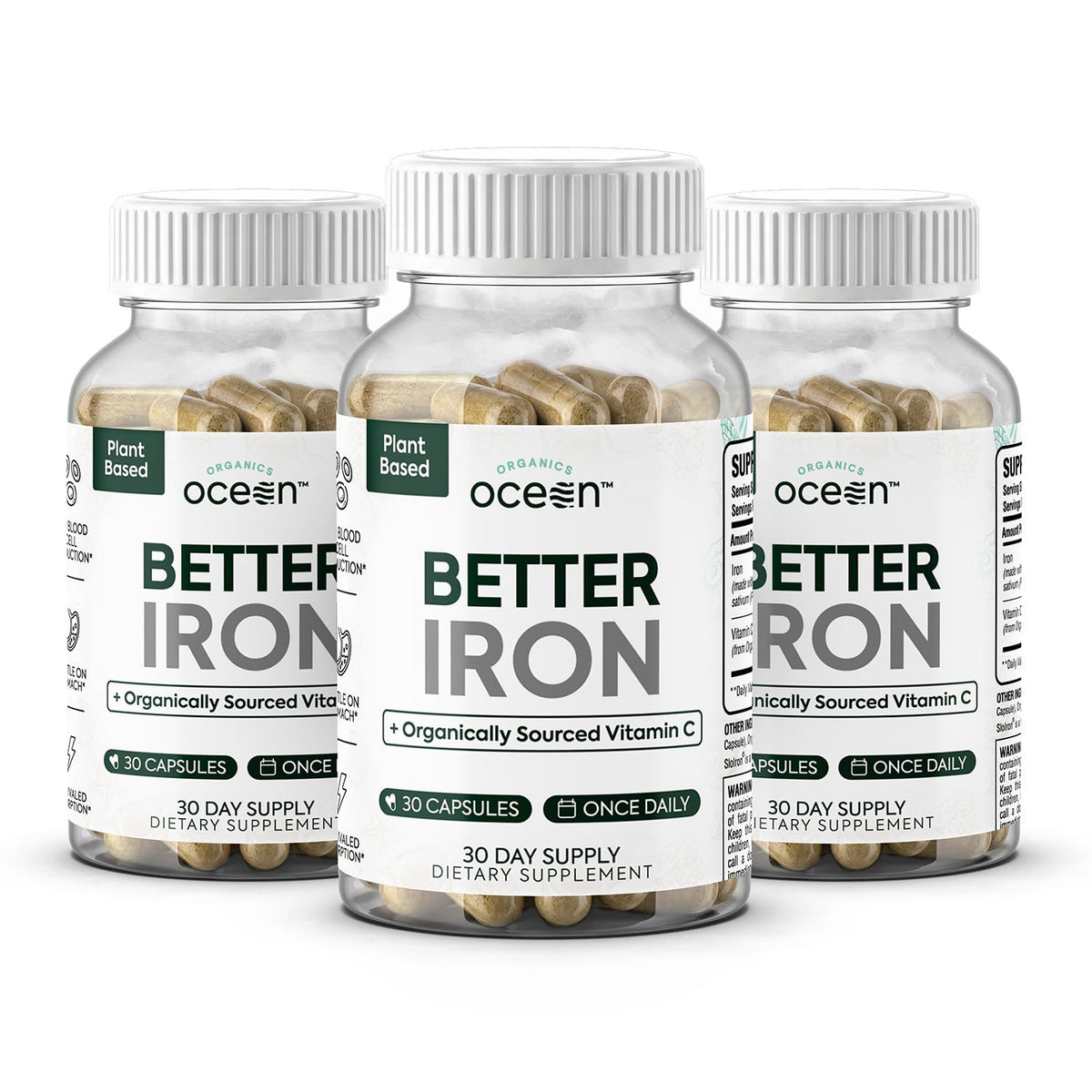 Organics Ocean Better Iron 10mg avec Vitamine C packaging
