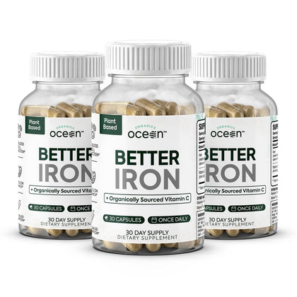 Organics Ocean Better Iron 10mg avec Vitamine C packaging