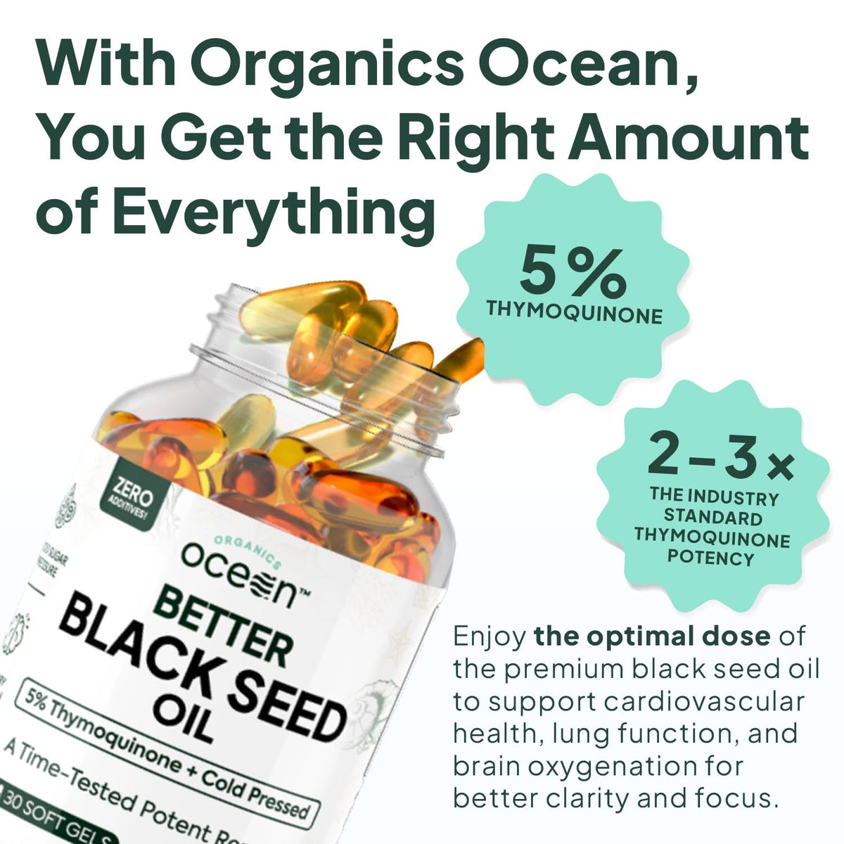 Organics Ocean Huile de Nigelle Pure - vue arrière du flacon