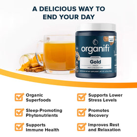 Organifi Gold Thé au Curcuma et Gingembre - préparation dans un bol