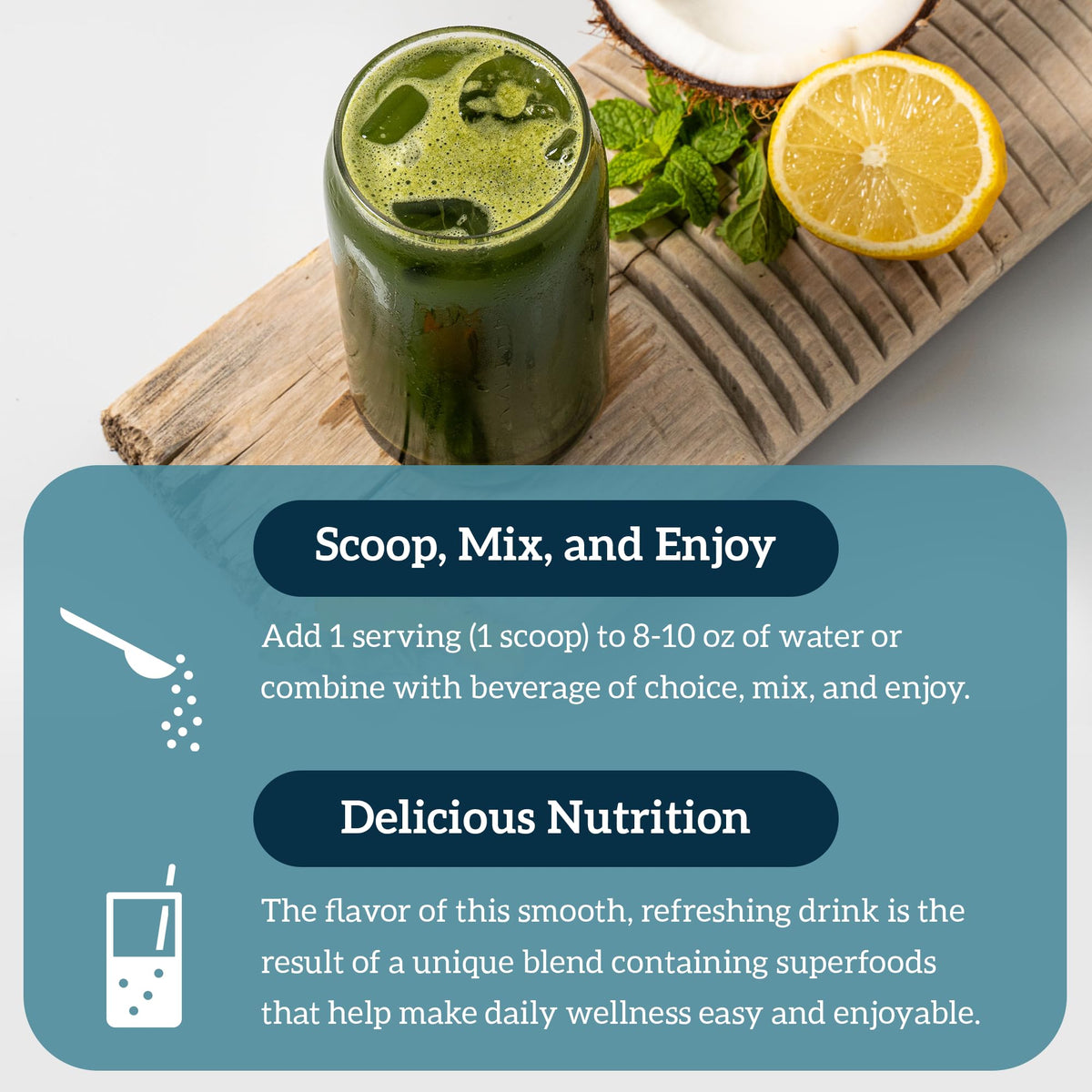 Organifi Green Juice poudre super-aliment avec fruits et légumes frais