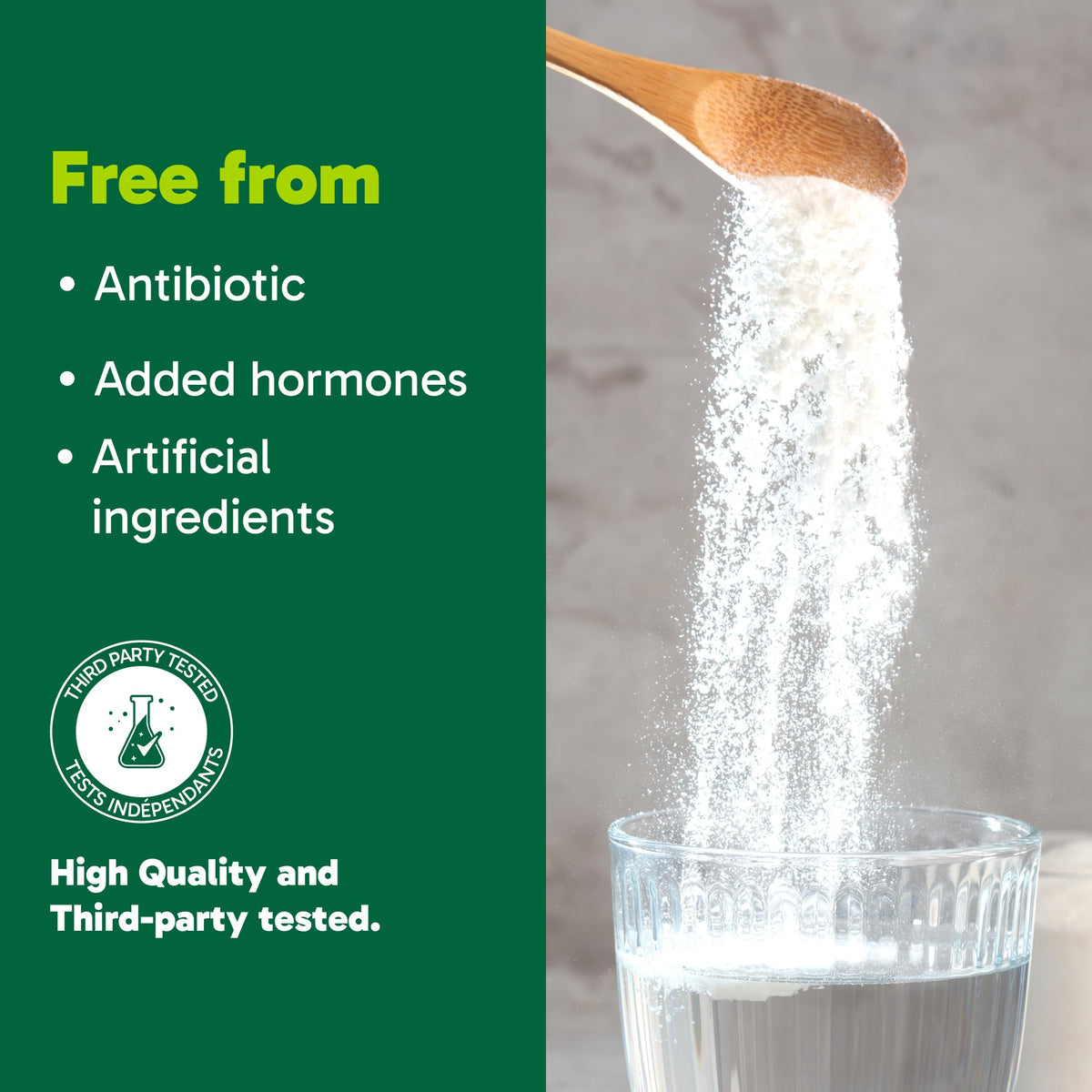 Organika Collagen support 250 GR with a spoon
