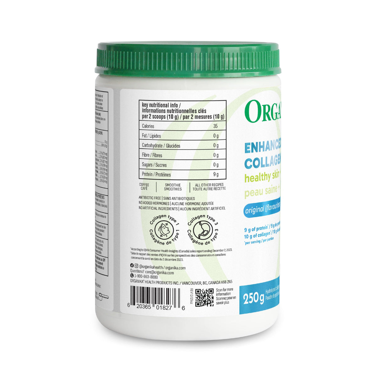 Organika Collagen support 250 GR with coffee