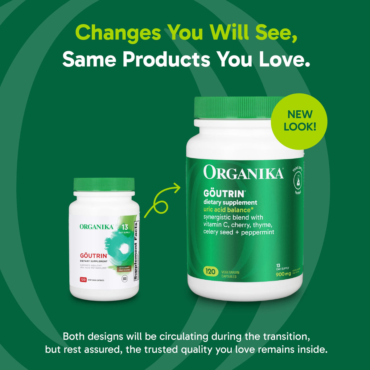 Organika Goutrin Uric Acid Flush 120 capsules avec verre d'eau