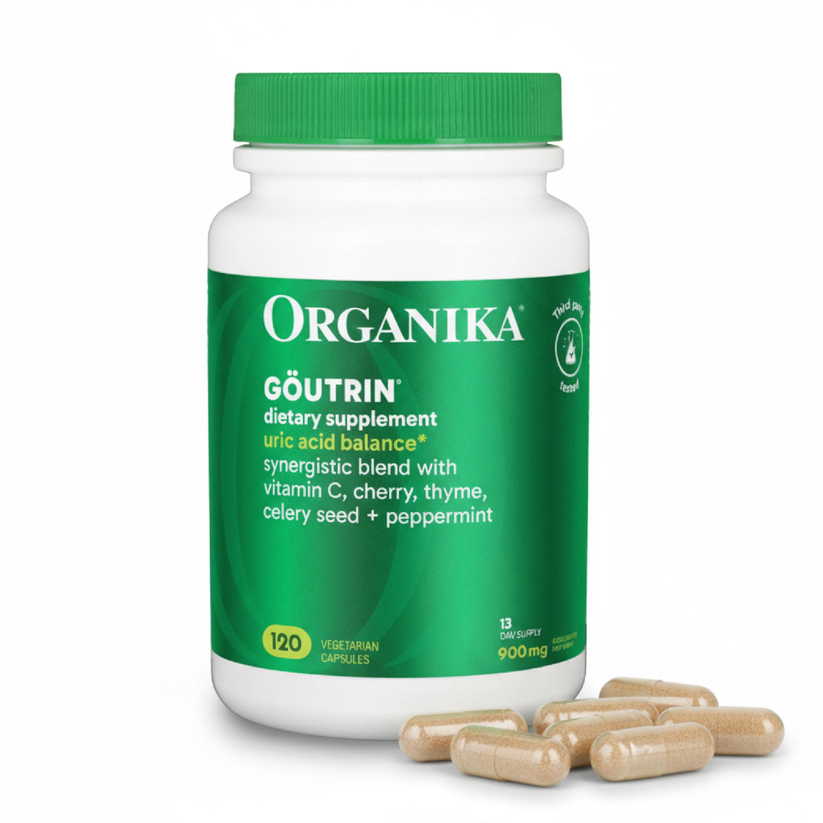 Organika Goutrin Uric Acid Flush 120 capsules vue avant