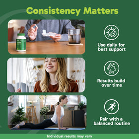 Organika L-Theanine capsules avec arrière-plan naturel