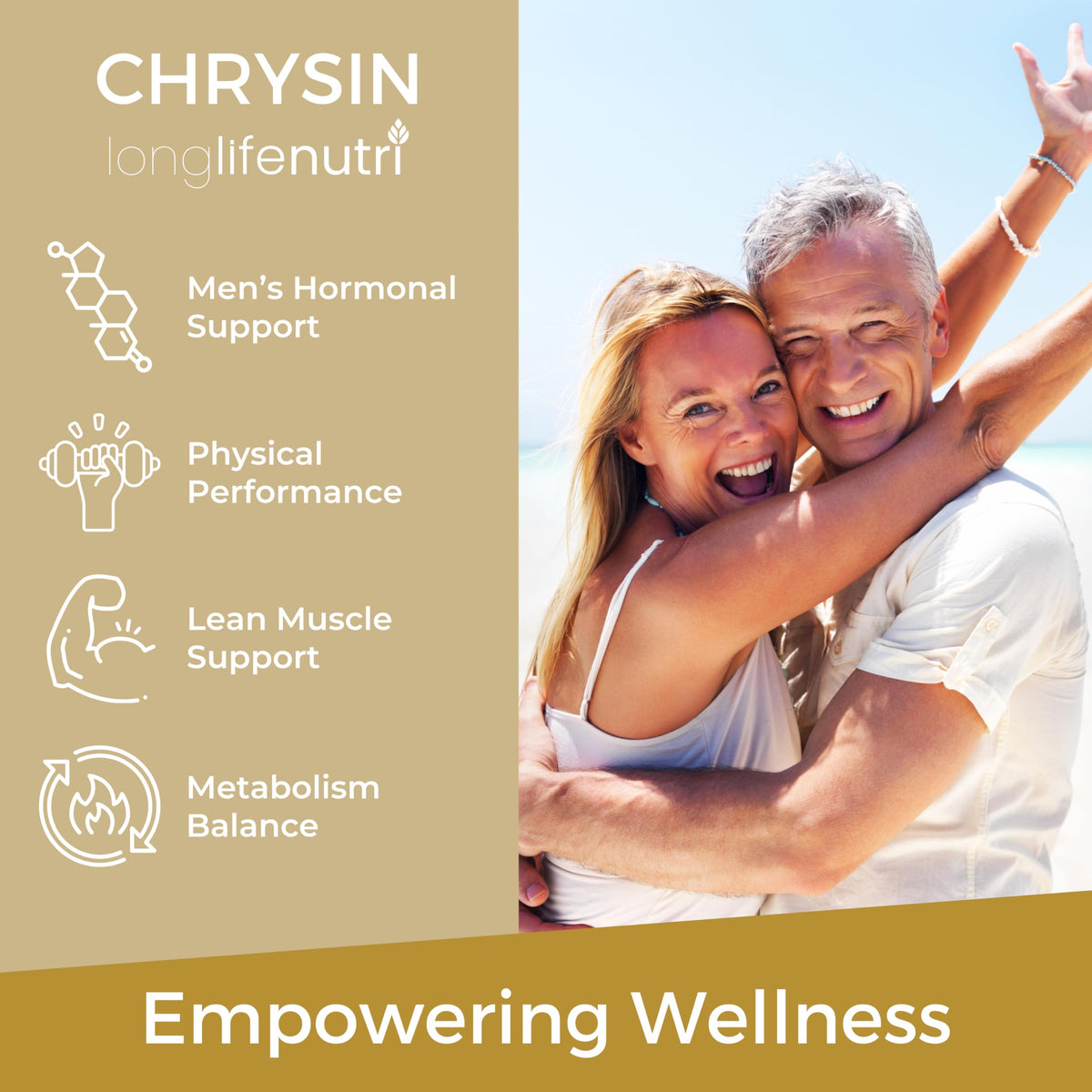Organisateur de pilules premium inclus avec LongLifeNutri Chrysin 500mg