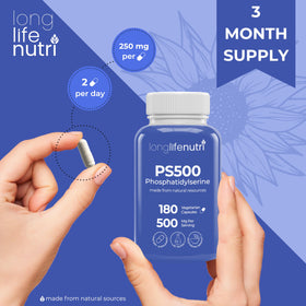 Organiseur de pilules inclus avec Phosphatidylserine Pure 500mg