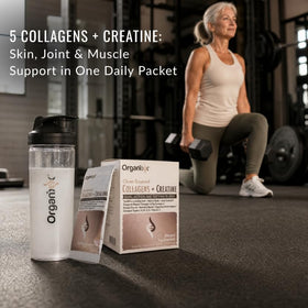 Organixx Collagen Peptides + Creatine mixed in water