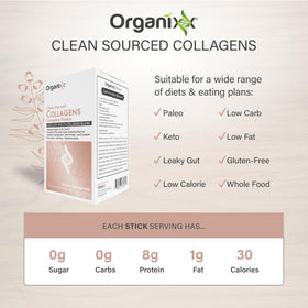 Organixx Collagène Propre 5 Types mélange dans un smoothie