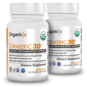 Organixx Complément Alimentaire Curcuma Bio 30 Capsules x2 vue de face