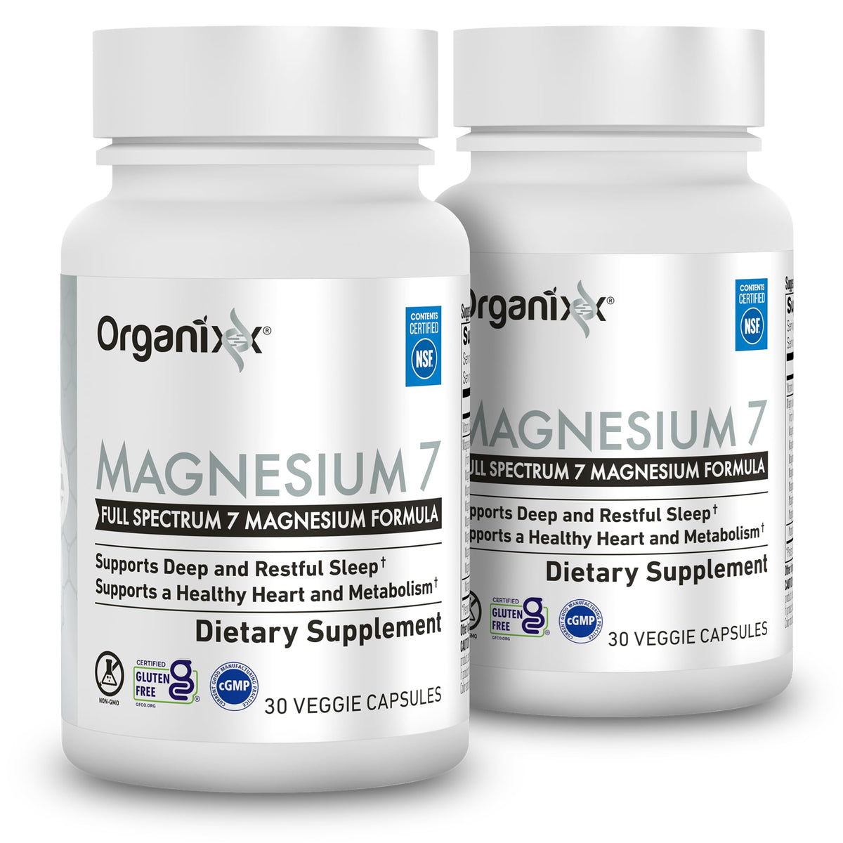 Organixx Magnésium 7 Complex 30 capsules devant l'emballage
