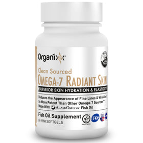 Organixx Omega-7 Radiant Skin 500 mg gélules avant, présentation produit