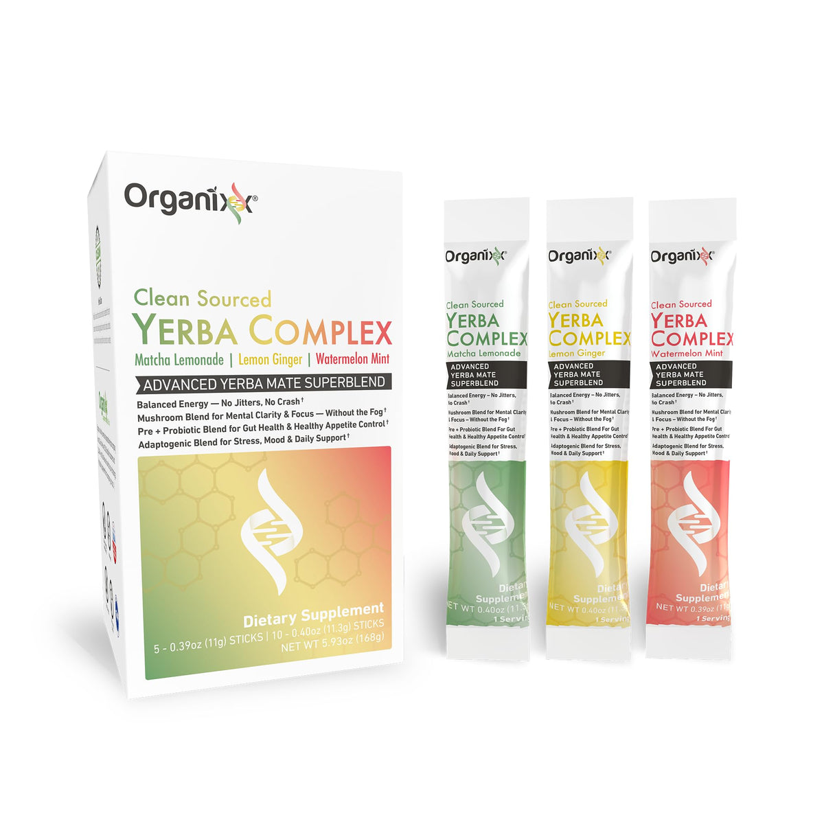 Organixx Yerba Complex sachet individuel Pastèque Menthe
