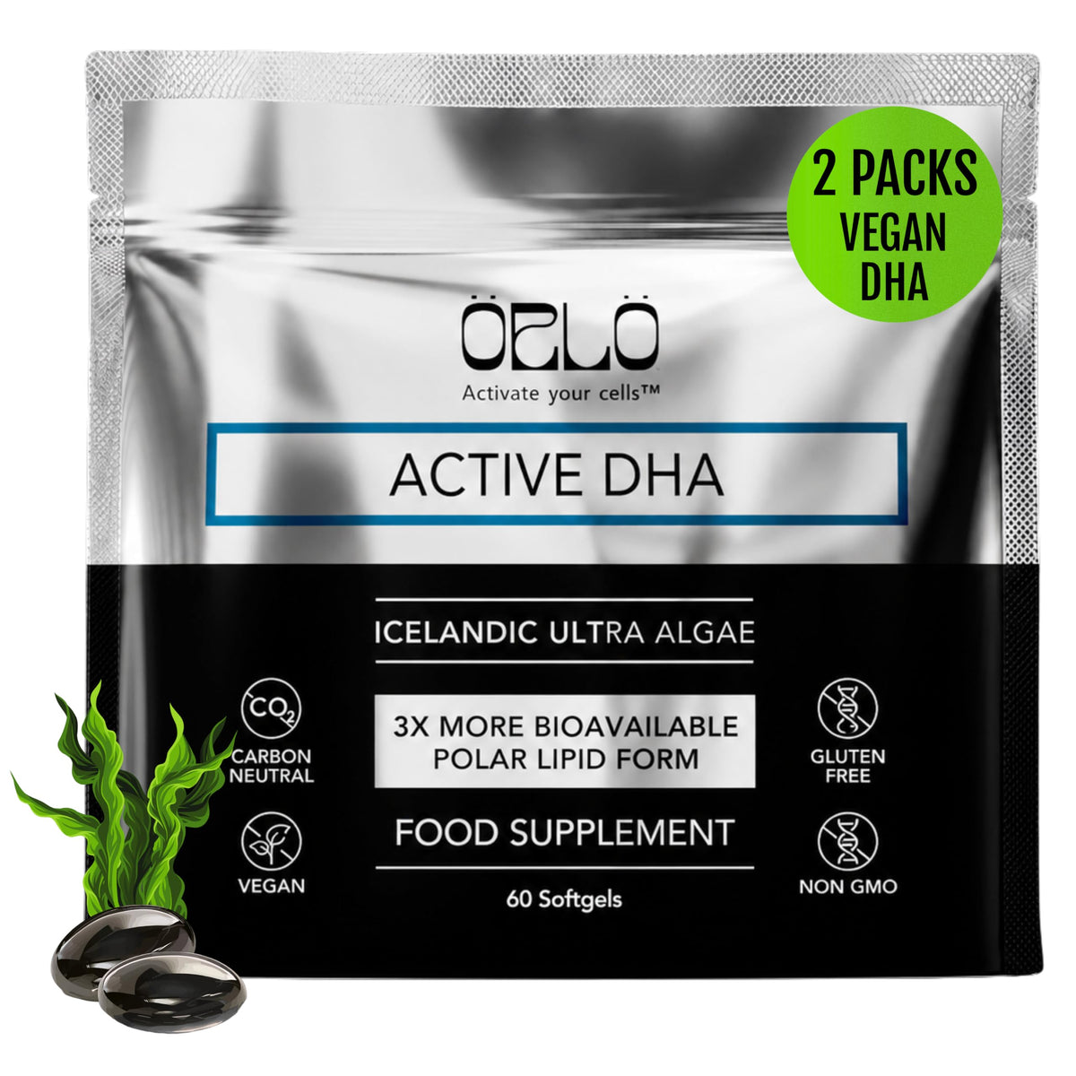 Orlo DHA complément alimentaire 1000mg flacon avant