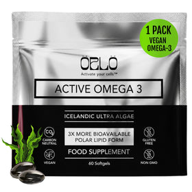 Orlo Huile d'Algue Omega 3 1000mg flacon avant vue