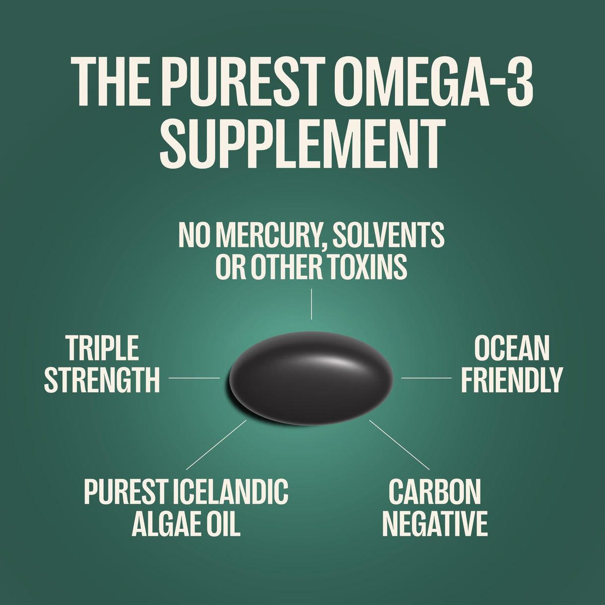 Orlo Huile d'Algue Végétale Omega 3 1000mg - illustration des ingrédients