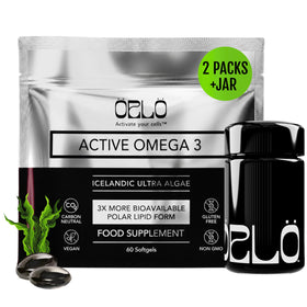 Orlo Huile d'Algue Végétale Omega 3 1000mg - vue avant du pot