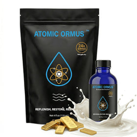 ORMUS 24K de Suspended Solutions 4oz bouteille vue de face