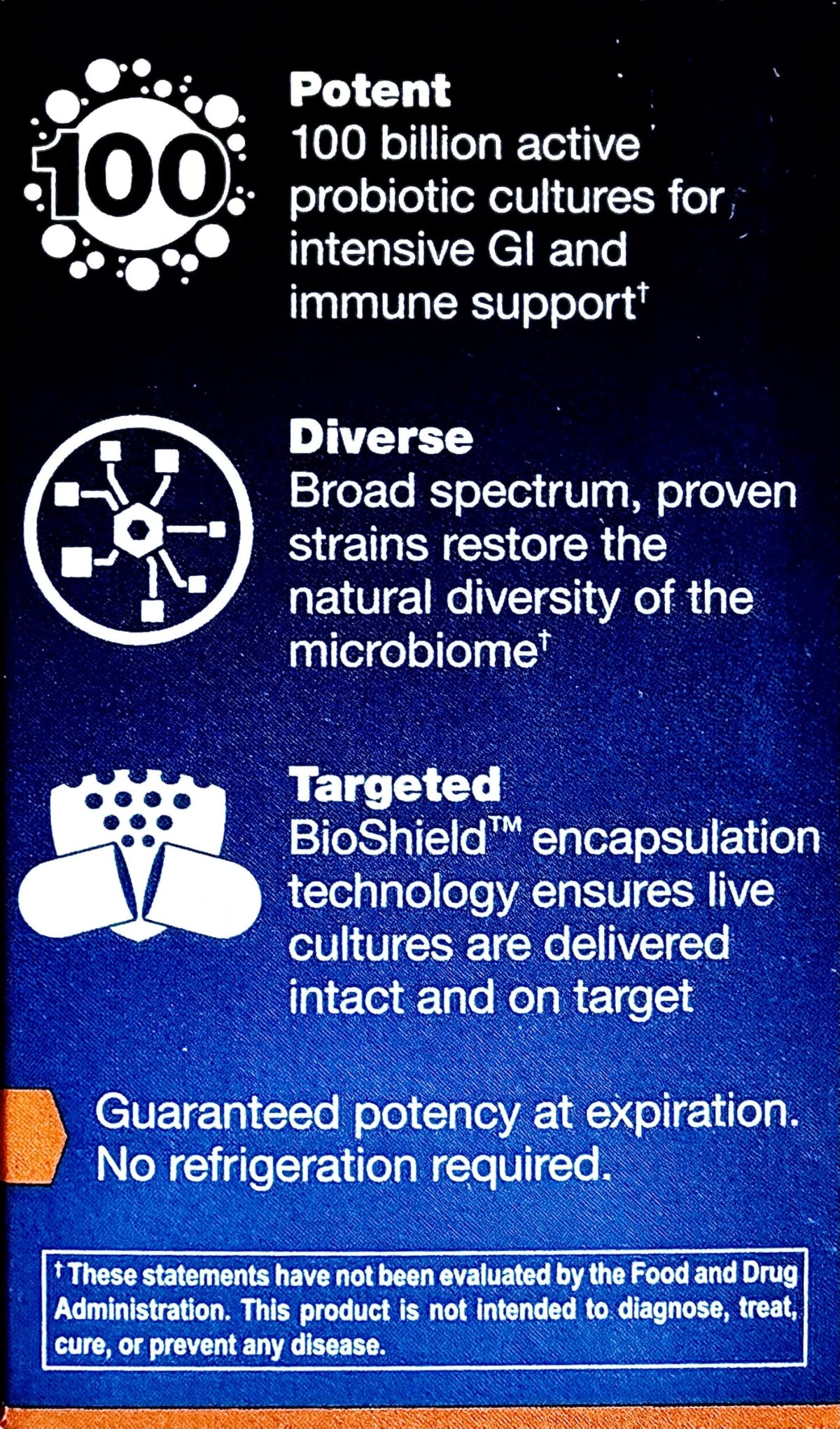 Ortho Biotic 100 Milliards CFU 30 Capsules côté